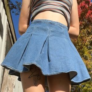 SO denim high rise mini skirt